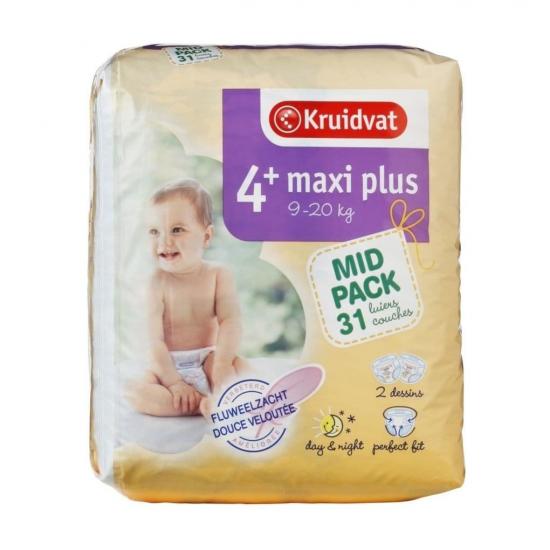 Kruidvat 4+ Maxi Plus Luiers Midpack