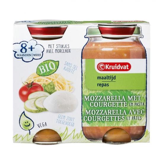 Kruidvat Bio 8+ Maanden Mozzerella met Courgette en Pasta Maaltijd
