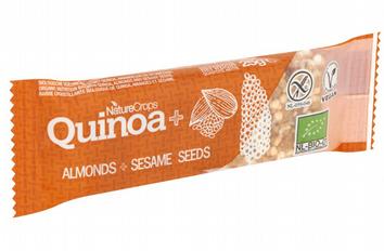 Naturecrops Quinoa Amandelen & Sesamzaad Doos met bars 20x25gr Naturecrops Quinoa Amandelen & Sesamzaad Doos met bars 20x25gr