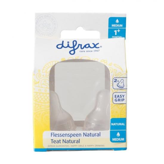 Difrax Natural Medium 1+ Flesspenen Difrax Natural Medium 1+ Flesspenen