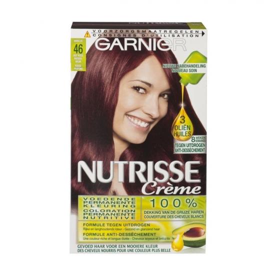 Garnier Nutrisse Crème 46 Diep Rood Middenbruin Permanente Haarkleuring