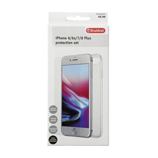 Kruidvat iPhone 6/6s/7/8 Plus Beschermset Kruidvat iPhone 6/6s/7/8 Plus Beschermset