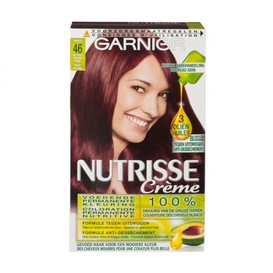 Garnier Nutrisse Crème 46 Diep Rood Middenbruin Permanente Haarkleuring