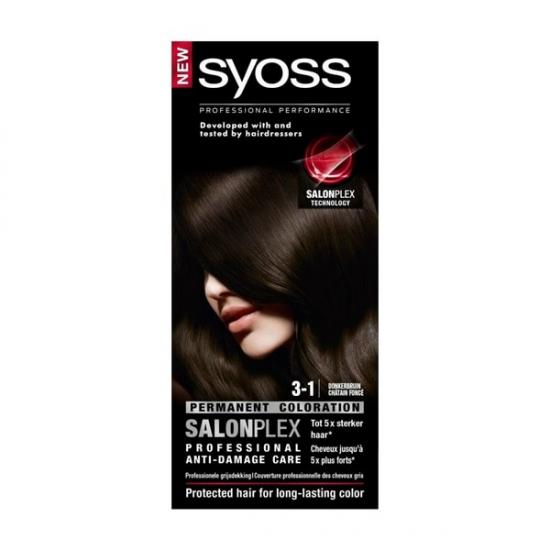Syoss Salonplex 3-1 Donkerbruin Permanente Haarkleuring