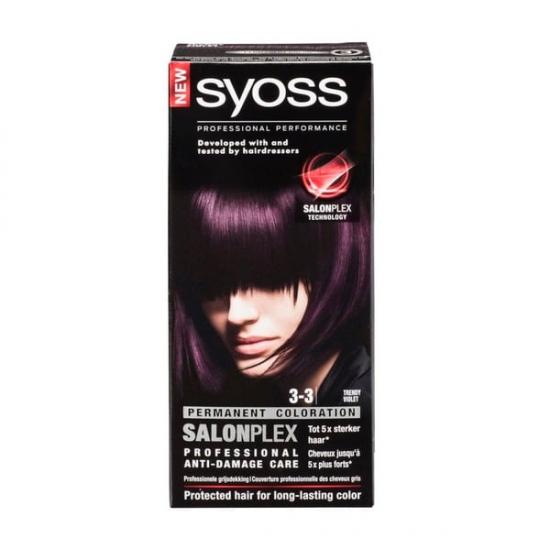 Syoss Salonplex 3-3 Trendy Violet Permanente Haarkleuring