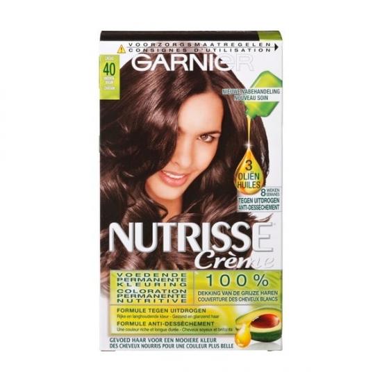 Garnier Nutrisse Crème 40 Middenbruin Permanente Haarkleuring