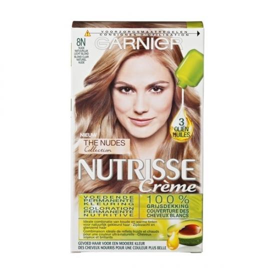 Garnier Nutrisse Nude 8.132 Light Blond Permanente Haarkleuring