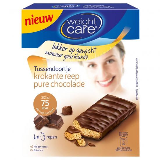 Weight Care Krokante Pure Chocolade Reep