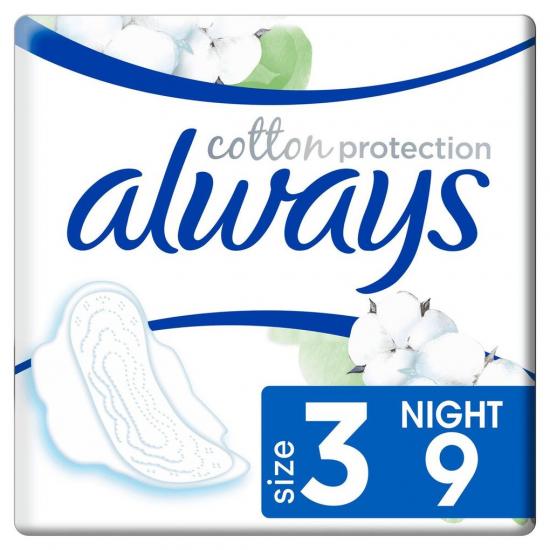 Always Cotton Protection Ultra Night Maandverband