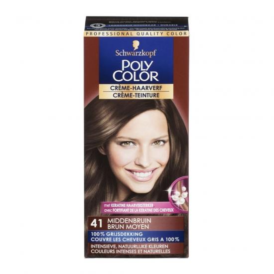 Poly Color Crème 41 Middenbruin Permanente Haarverf