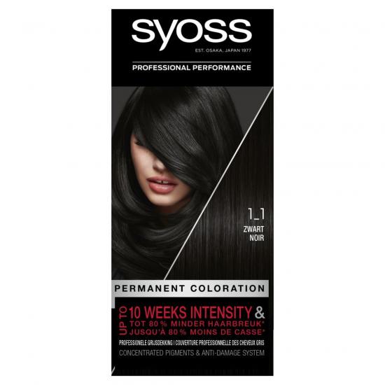 Syoss Salonplex 1-1 Zwart Permanente Haarkleuring