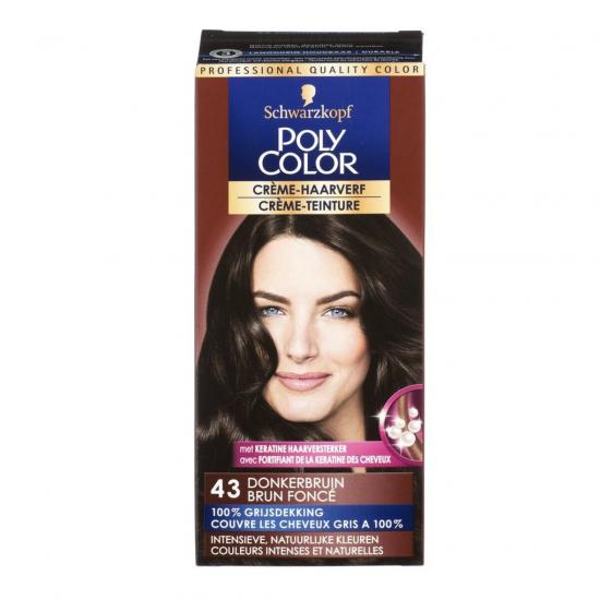 Poly Color Crème 43 Donkerbruin Permanente Haarverf