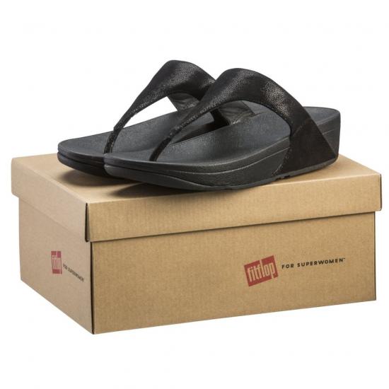 Fitflop Shimmy Suede Black Slippers